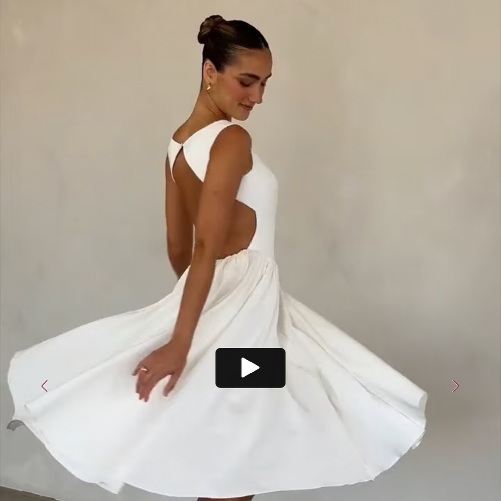 70% off Brand New House of CB CINDY White Twill Midi Sundress